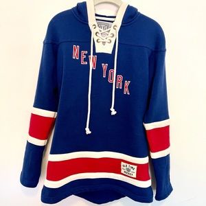 New York Rangers Old Time Hockey Women Hoodie Lace